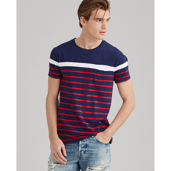 Cruise Navy Multi Custom Slim Fit Cotton T-Shirt Polo Ralph Lauren 1