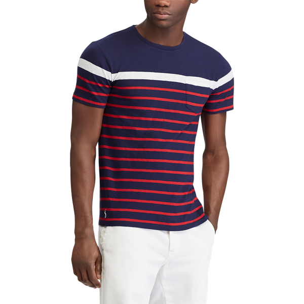 Cruise Navy Multi Custom Slim Fit Cotton T-Shirt Polo Ralph Lauren 4