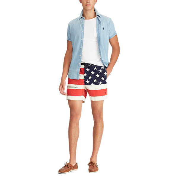 Classic Fit Flag Cotton Short