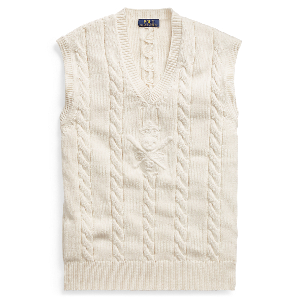 Cable Cotton-Cashmere Vest Polo Ralph Lauren em 1