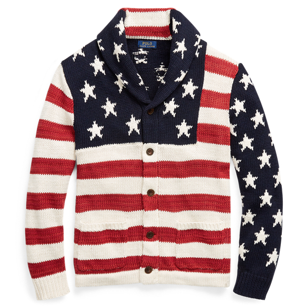 Flag Cotton Blend Cardigan for Men Ralph Lauren EC