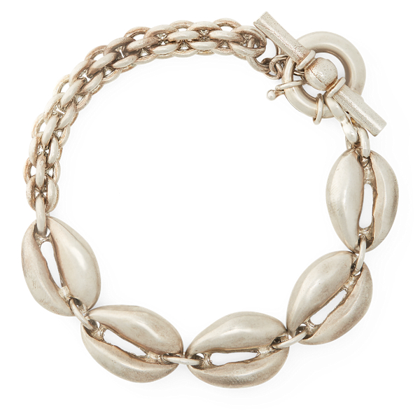 Versilbertes Muschelarmband