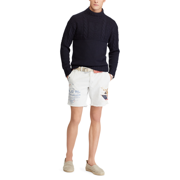Deckwash White W/ Emb Straight Fit Cotton Short Polo Ralph Lauren 2