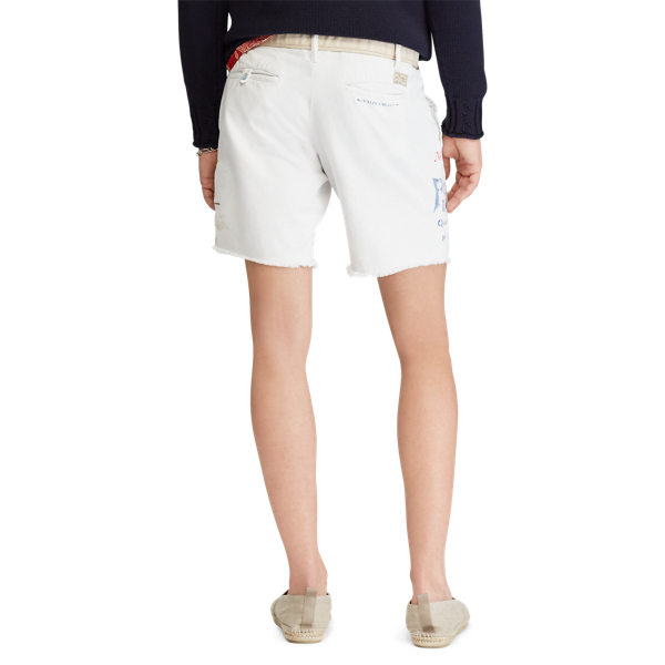 Deckwash White W/ Emb Straight Fit Cotton Short Polo Ralph Lauren 4