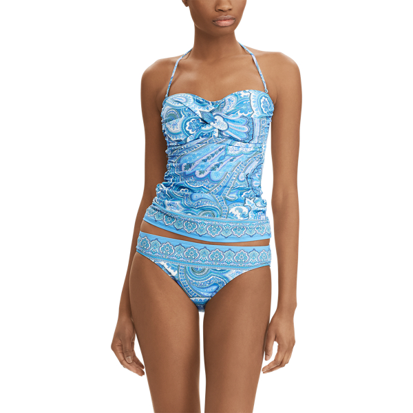 Blue Paisley Tankini Top Lauren 2