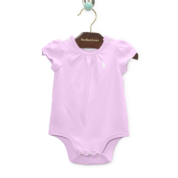 Pale Purple Cotton Interlock Bodysuit Baby Girl 1