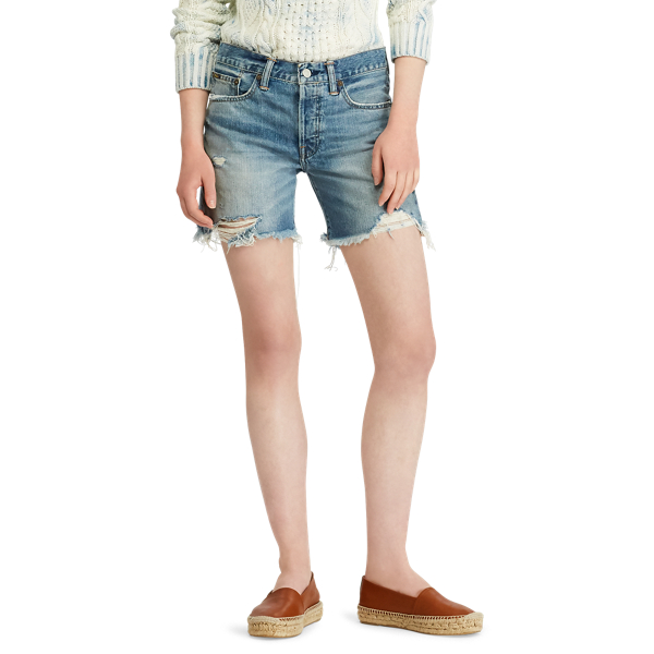 Medium Indigo Cutoff Denim Short Polo Ralph Lauren 4