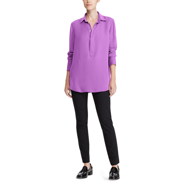 Amethyst Silk Georgette Blouse Polo Ralph Lauren 2