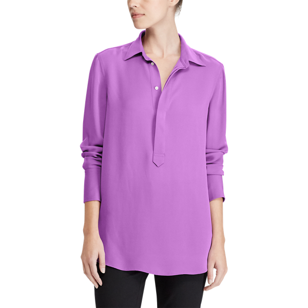 Amethyst Silk Georgette Blouse Polo Ralph Lauren 3