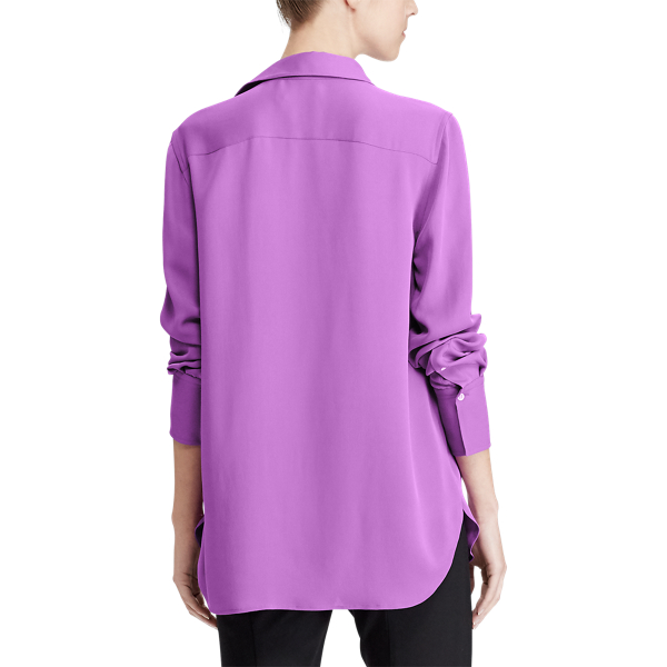 Amethyst Silk Georgette Blouse Polo Ralph Lauren 4