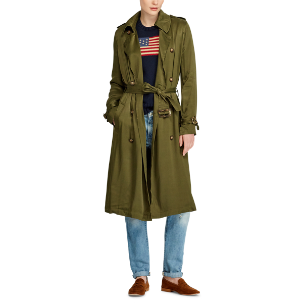 Trenchcoat aus Twill Polo Ralph Lauren in Canopy Olive 3