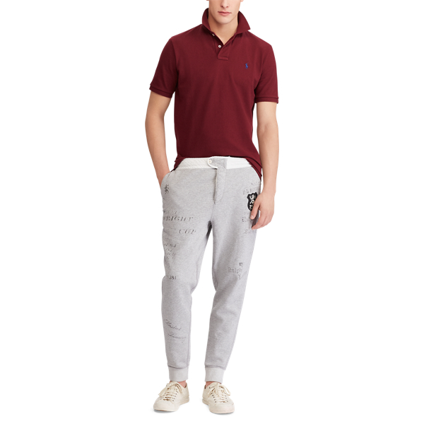 Polo cintr&eacute; en coton piqu&eacute; Polo Ralph Lauren en Lie-de-vin classique 2