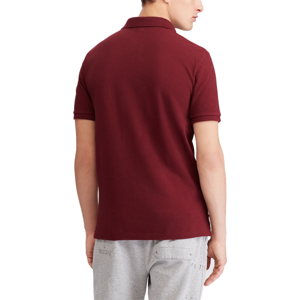 Polo cintr&eacute; en coton piqu&eacute; Polo Ralph Lauren en Lie-de-vin classique 4