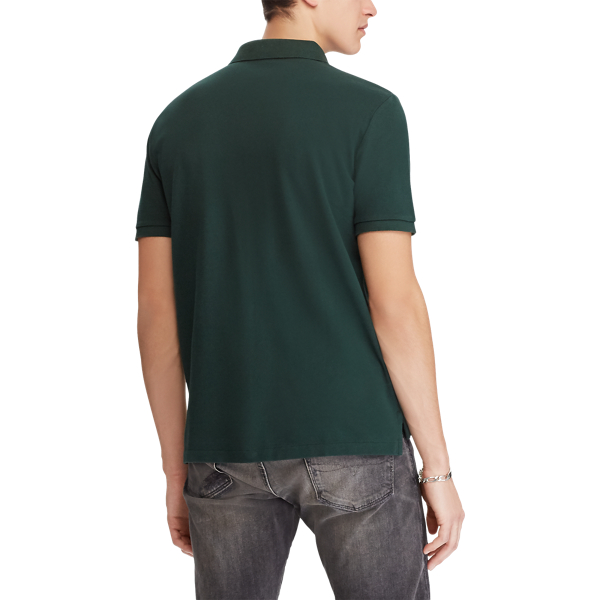 College Green Custom Slim Fit Mesh Polo Polo Ralph Lauren 5