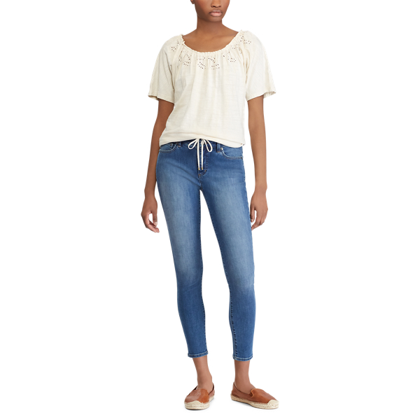 Parchment Embroidered Jersey Top Lauren 2