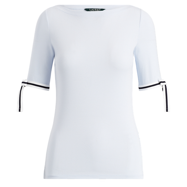 Cotton Elbow-Sleeve Top