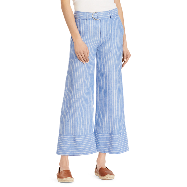 Blue/White Striped Linen Pant Lauren 4