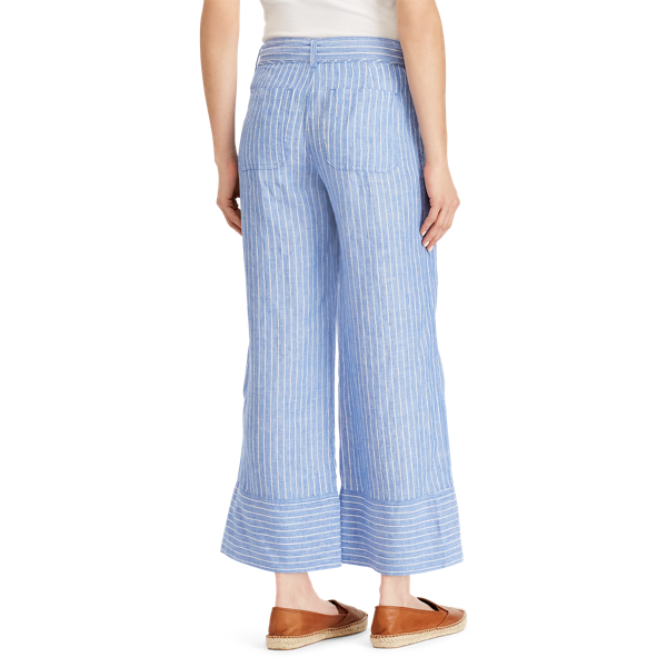Blue/White Striped Linen Pant Lauren 5