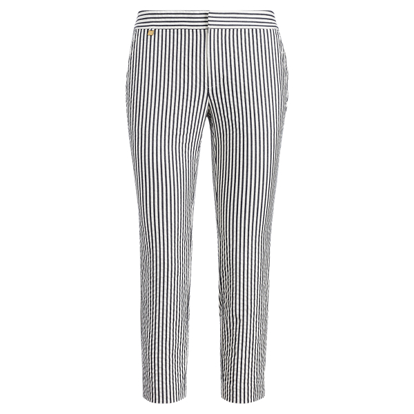 Cream/Polo Black Seersucker Pant Lauren 1