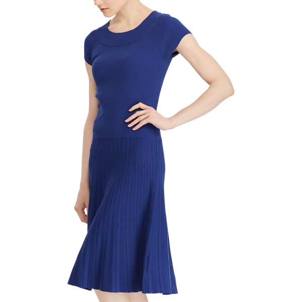 True Sapphire Fit-and-Flare Dress Lauren 4