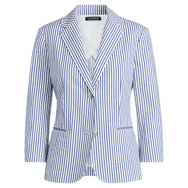 Striped Cotton Blazer