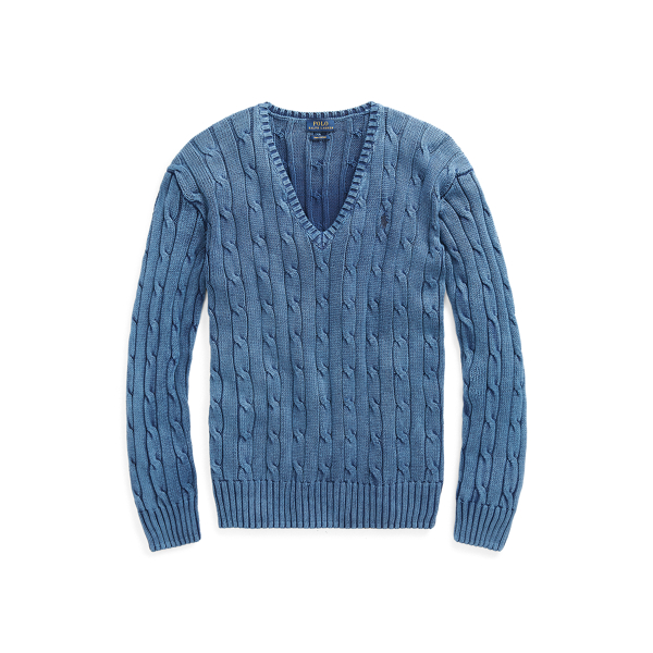 Cotton Cable V-Neck Sweater Polo Ralph Lauren 1