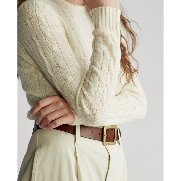 Cream Cable-Knit Cashmere Jumper Polo Ralph Lauren 5