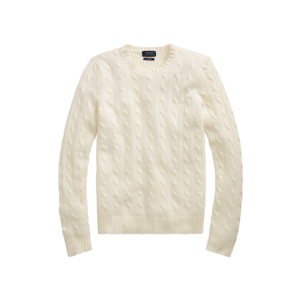 Cream Cable-Knit Cashmere Jumper Polo Ralph Lauren 2
