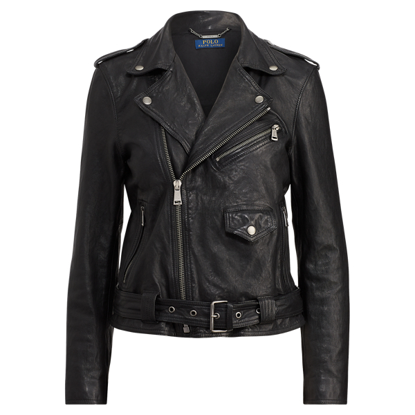 Leather Biker Jacket Ralph Lauren UK