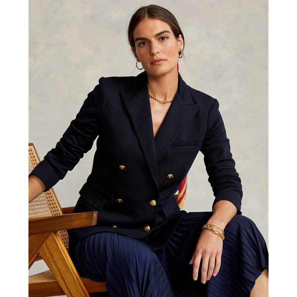 Knit Double Breasted Blazer for Women Ralph Lauren PA