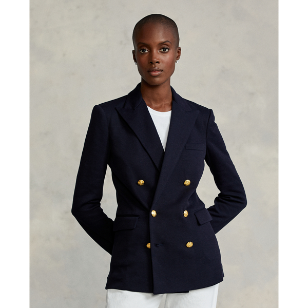 Knit Double Breasted Blazer for Women Ralph Lauren TN