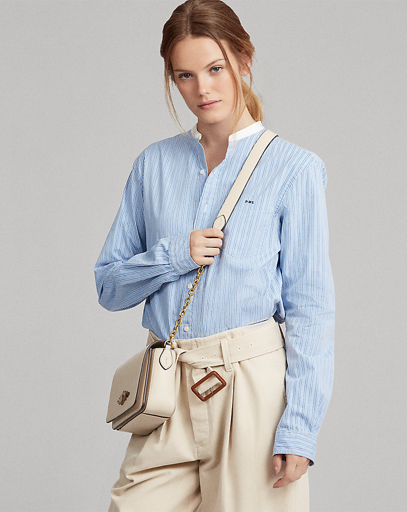 Band-Collar Button-Down Shirt for Women | Ralph Lauren® IL Band-Collar Button-Down Shirt for Women | Ralph Lauren® IL