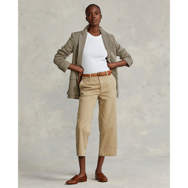 パンツ PoloRalphLauren TwillWide-LegCroppedPant Polo Ralph Lauren Stretch Cotton Twill Wide Leg Crop Pants