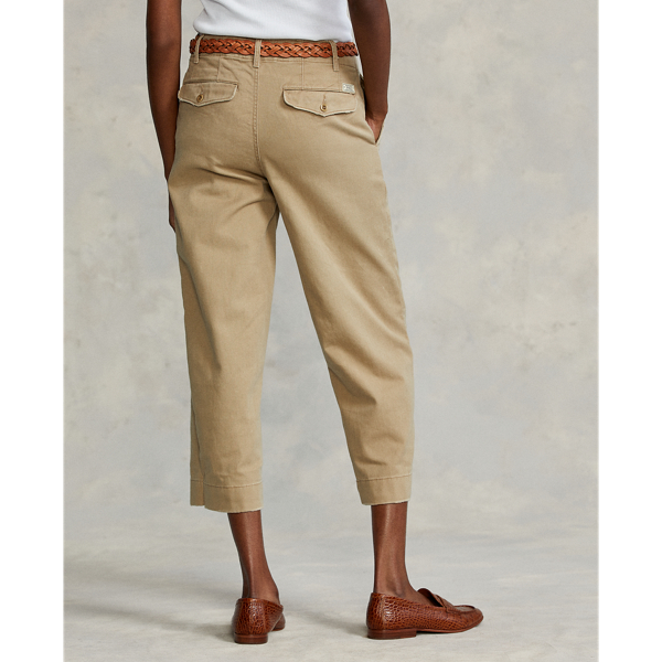Wide-Leg Twill Pant