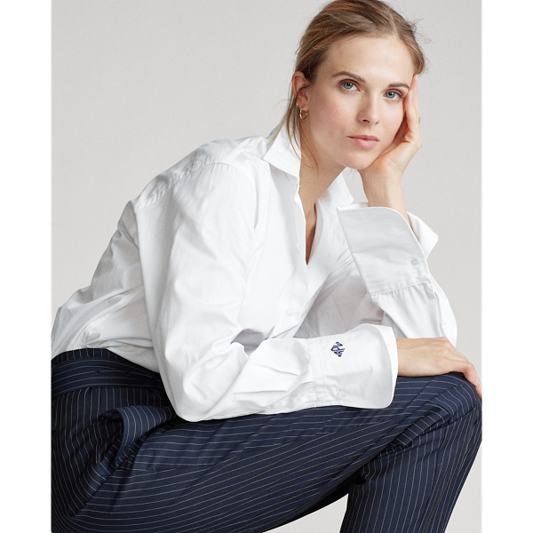 White Monogram-Sleeve Shirt Polo Ralph Lauren 7