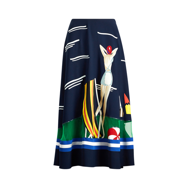 Jupe Trivelas en cr&ecirc;pe Ralph Lauren Collection en 1