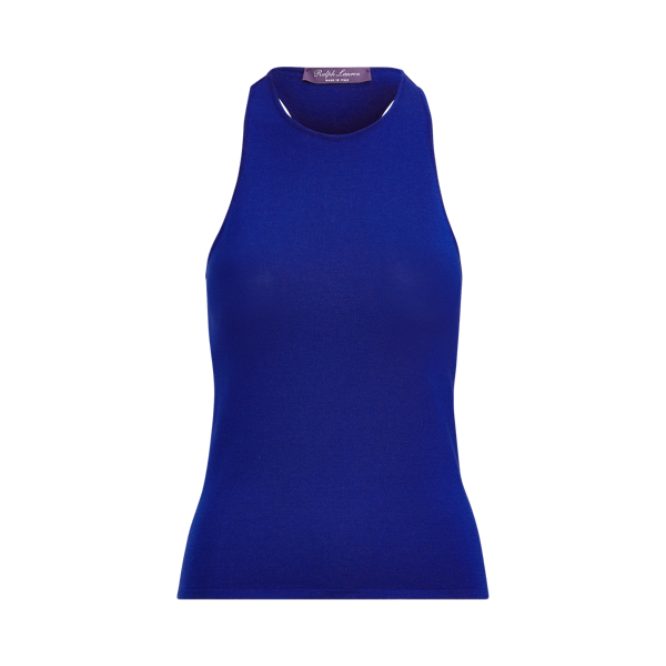 Silk-Blend Racerback Sweater Ralph Lauren Collection 1