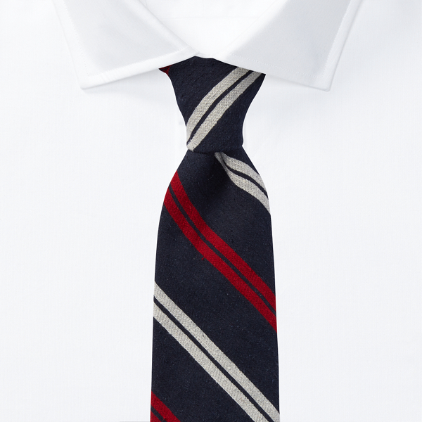 Navy/Red Striped Bourette Narrow Tie Polo Ralph Lauren 2