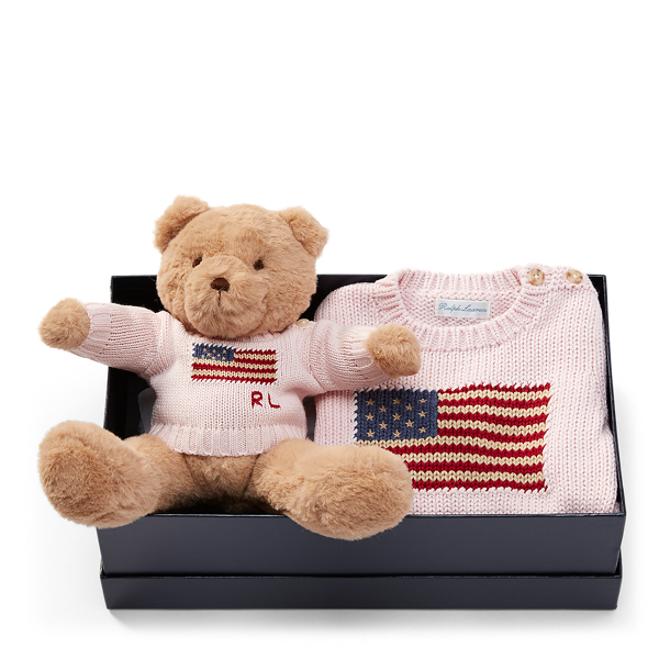 Flag Sweater & Polo Bear Set