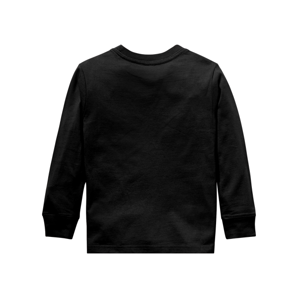 Polo Black Cotton Jersey Crewneck Tee Boys 2-7 2