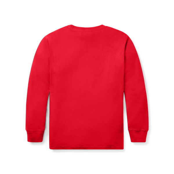 T-shirt van katoenen jersey met ronde hals Boys 6-14 Years in Red 2