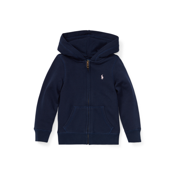 Refined Navy Fleece Full-Zip Hoodie Girls 2-6x for fall 1