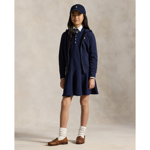 Refined Navy French Terry Hoodie Girls 7-16 4