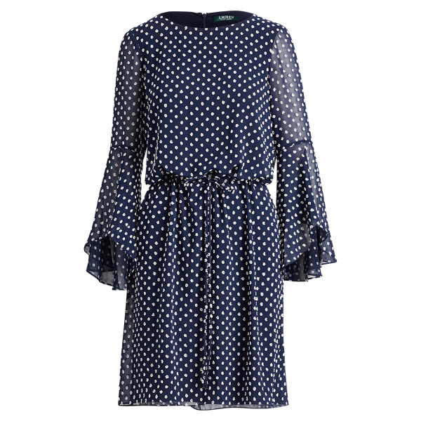 Lauren ralph lauren polka dot dress sales