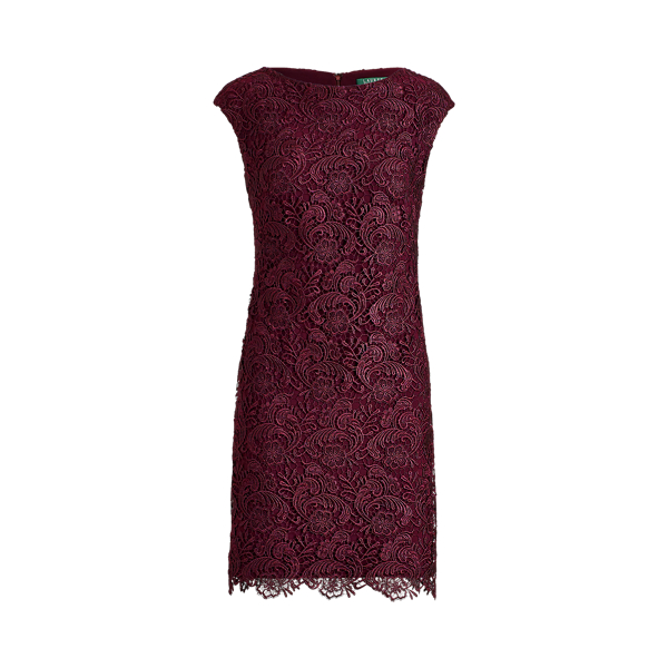 Ralph lauren purple lace dress online