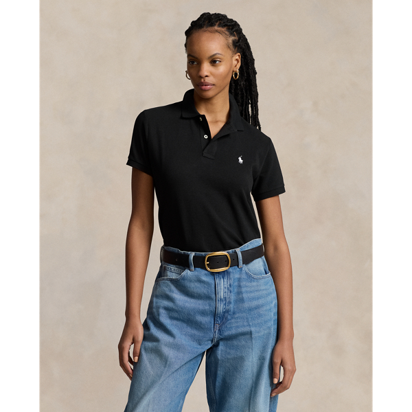 Black polo shirt womens near me best sale