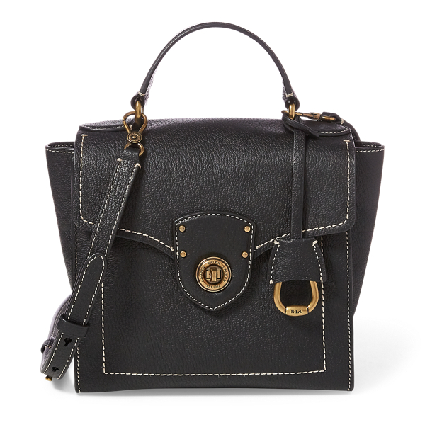 Leather Crossbody Satchel Bag Lauren 1