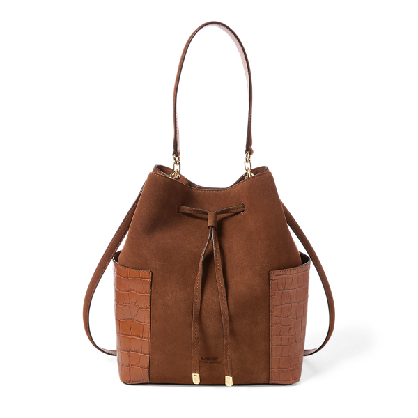 Leather debby drawstring bag best sale