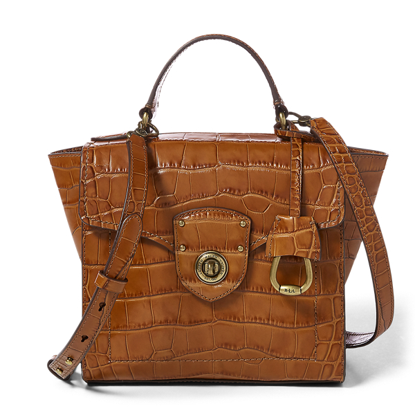 Crocodile-Embossed Satchel