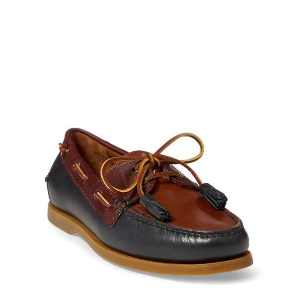 Ralph lauren merton leather boat shoe online